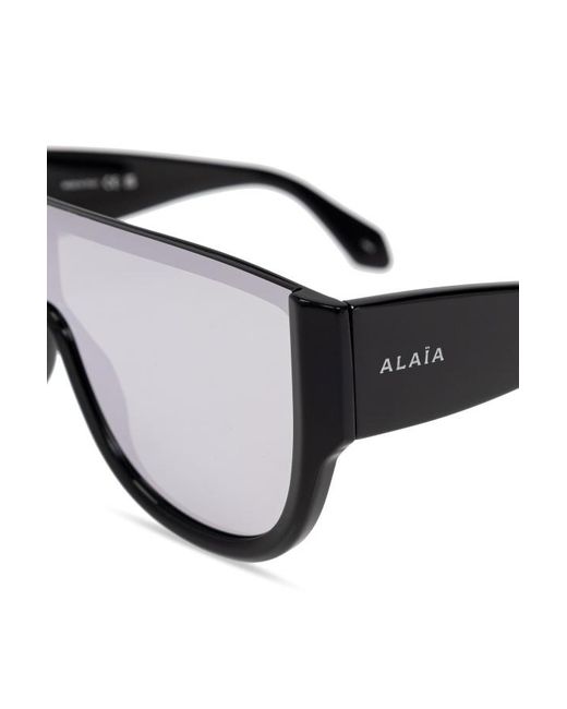 Alaïa White Alaïa Shield Visor Sunglasses