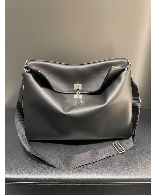 Balenciaga Black Rodeo Medium Messenger Bag for men