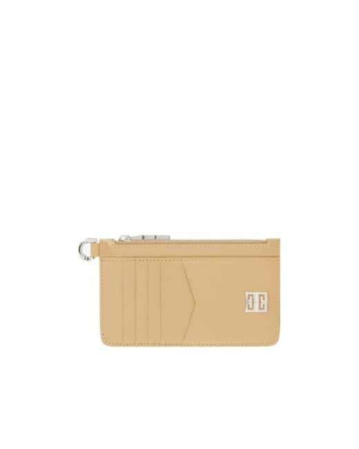 Givenchy Natural Logo-Plaque Leather Cardholder