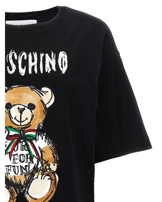 Moschino Black 'Teddy Bear' T-Shirt Dress