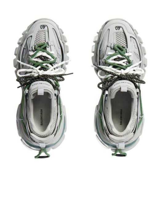 Balenciaga Gray Track Trail Laces Panelled Low-Top Sneaker for men