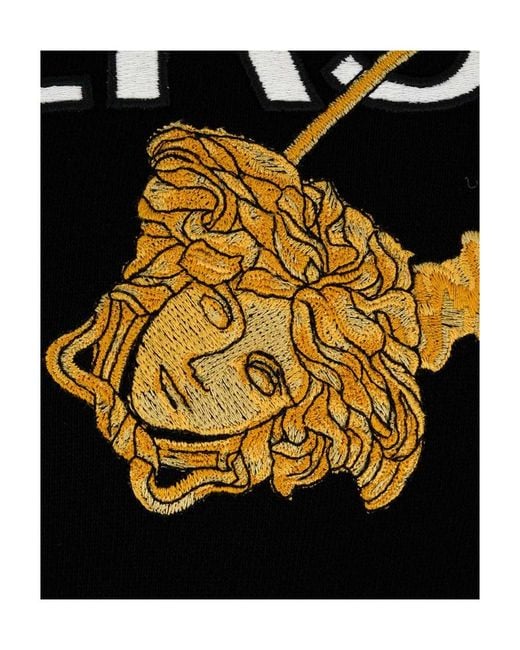 Versace Blue Safety Pin Logo Sweatshirt