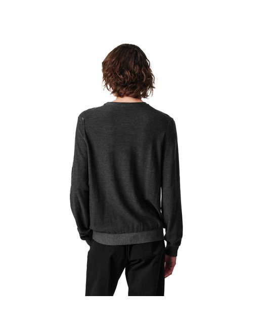 McQueen Gray Crew Neck Long-Sleeve Knit Sweater for men