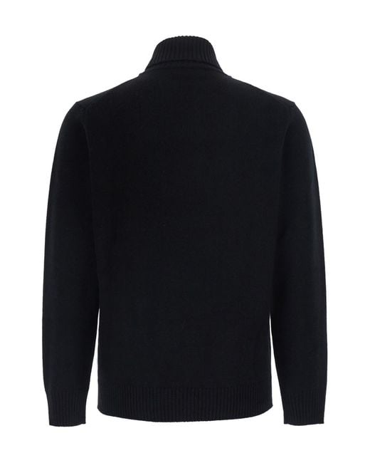 Kangra Cashmere Blue Long-Sleeve High-Neck Top for men