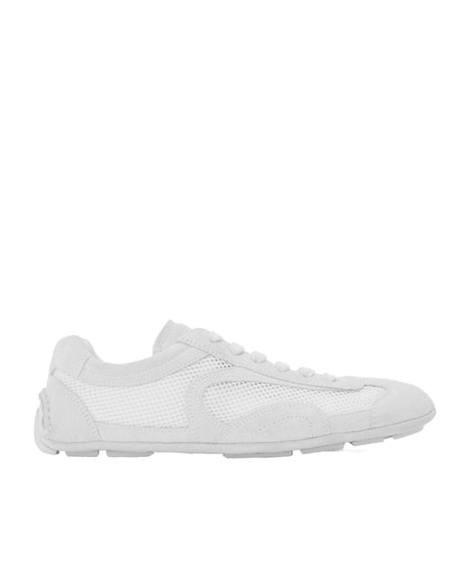 Prada White Low-Top Sneakers