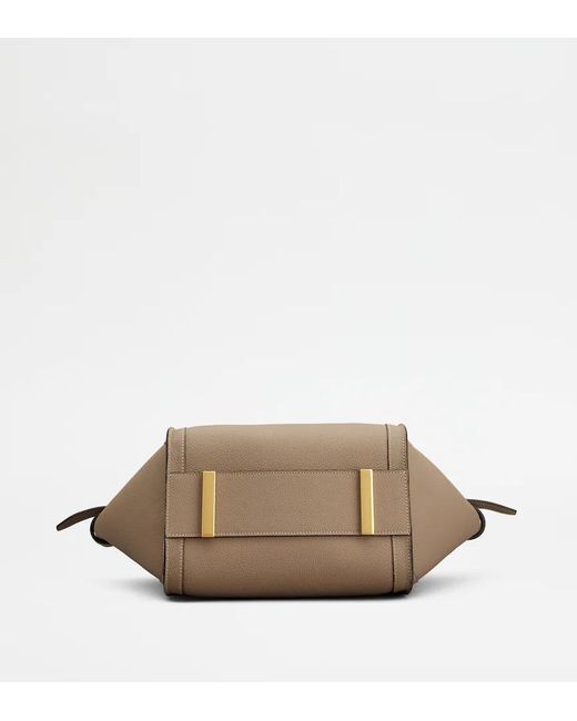 Tod's Brown T-Plaque Top Handle Bag