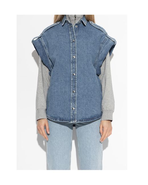 IRO Blue Collared Denim Jacket