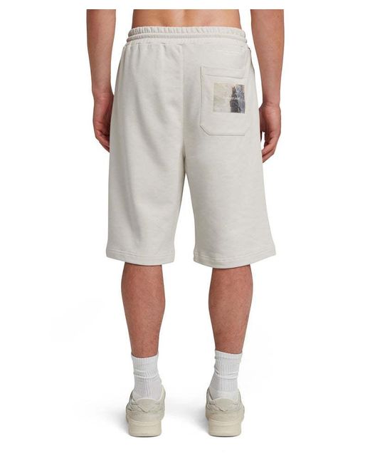 MSGM White Drawstring Track Shorts for men