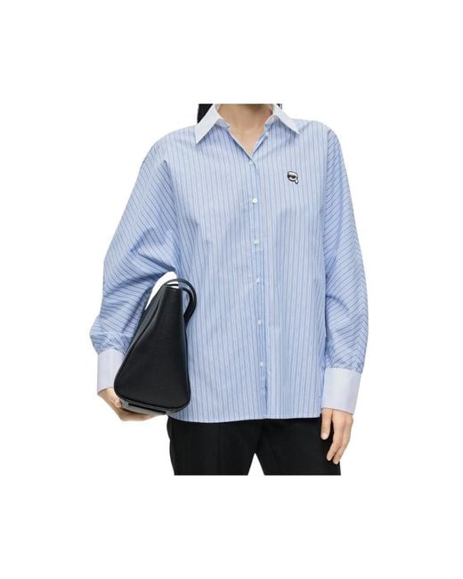 Karl Lagerfeld Blue Ikon Stripe Shirt