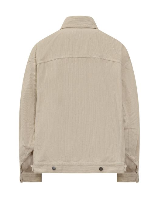 Haikure Natural Corduroy Button-Fastening Jacket