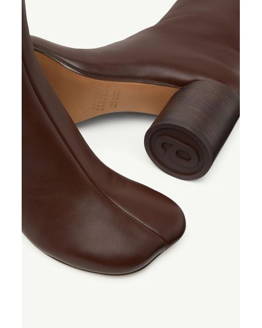 MM6 by Maison Margiela Brown Anatomic Ankle Boots