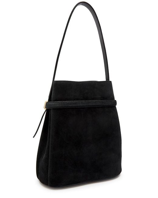 Totême Black Suede Bucket Bag