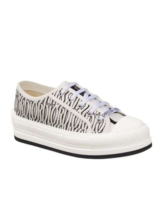 Dior White Walk'N' Platform Sneaker