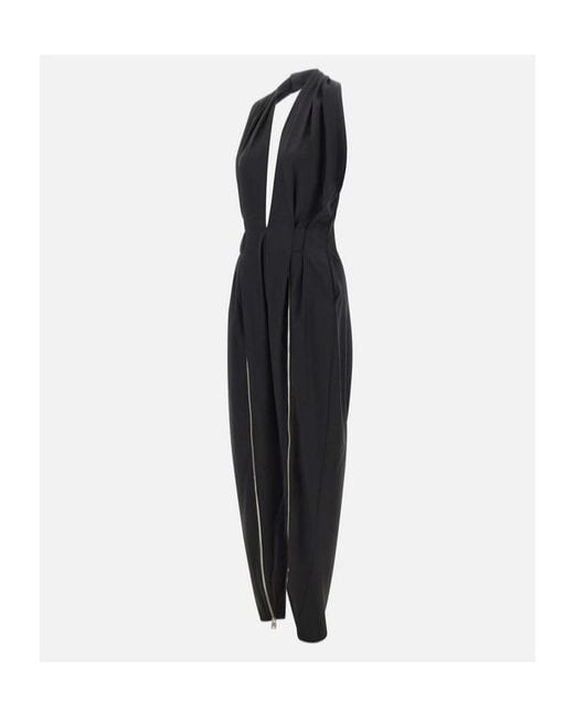 Coperni Black Double Zip Halterneck Jumpsuit