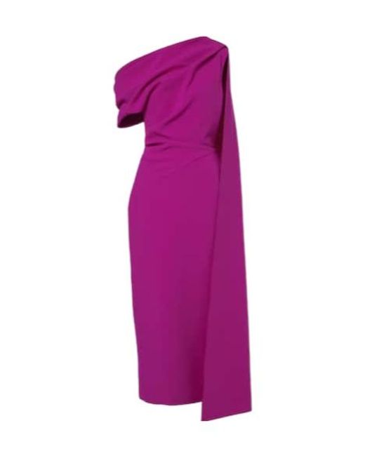 Roksanda Purple Maite Draped Crêpe Gown