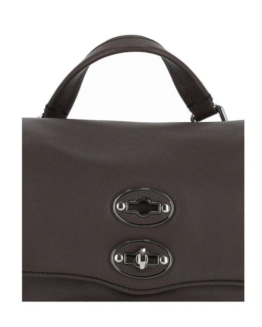 Zanellato Black Twist Hook Postina Saeta Baby Tote Bag