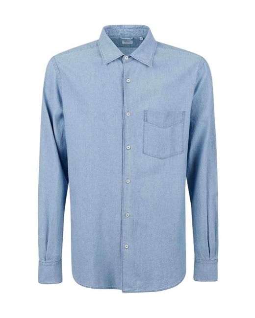 Aspesi Blue Logo Shirt for men