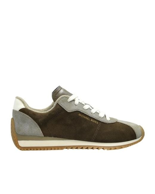 MICHAEL Michael Kors Green Rhodes Panelled Leather Sneakers