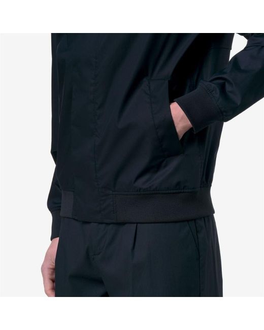 K-Way Blue Stand-Collar Zip Jacket for men