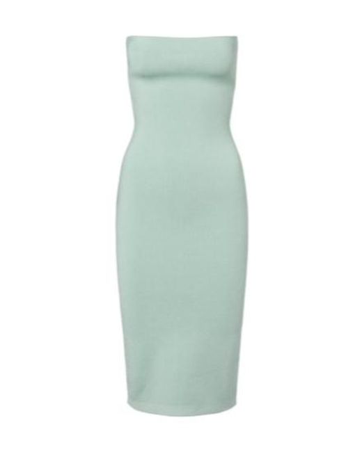 Jacquemus Green Strapless Midi Dress
