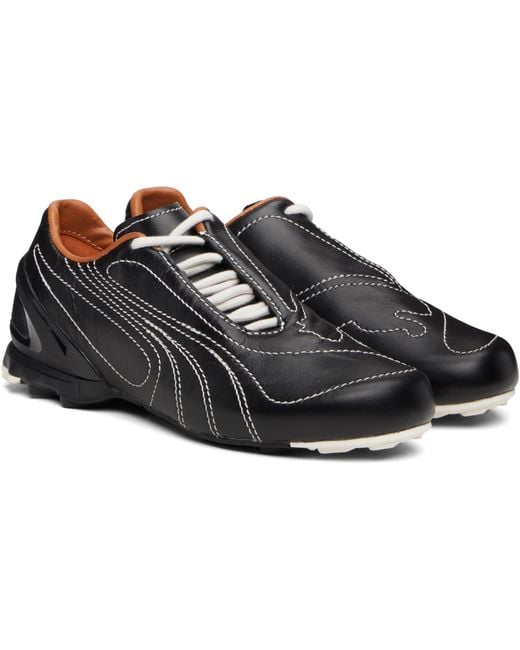 PUMA Black Vs-1 Leather Sneakers for men