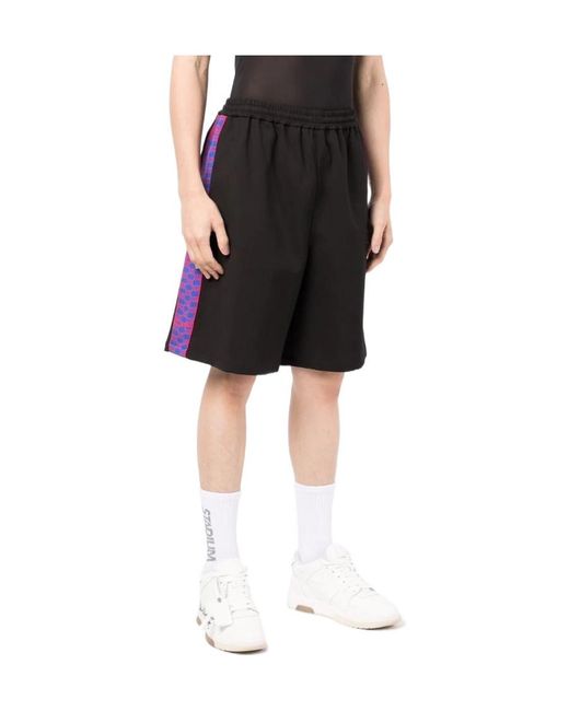 Off-White c/o Virgil Abloh Black Monogram Band Track Shorts for men