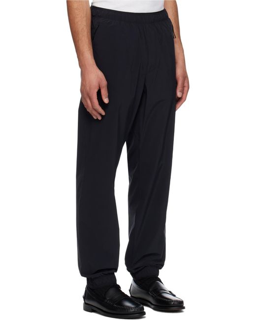 Moncler Black Logo Patch Cuffed Pants for men