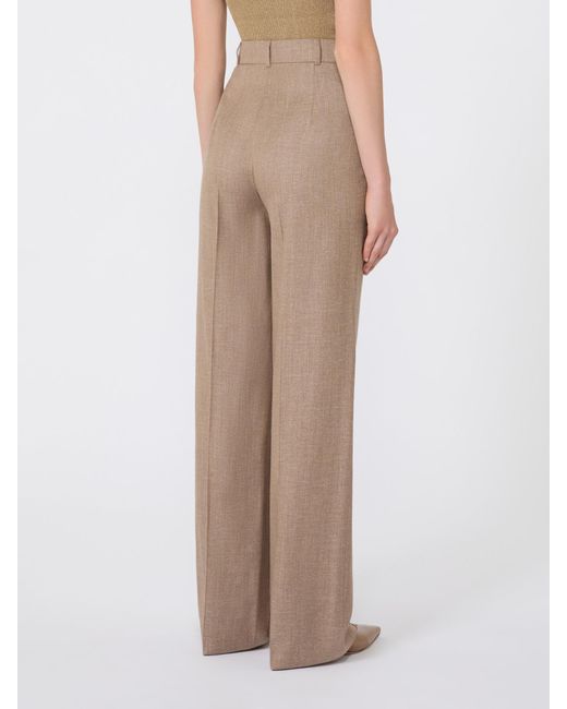 Max Mara Natural Wool-Blend Trousers