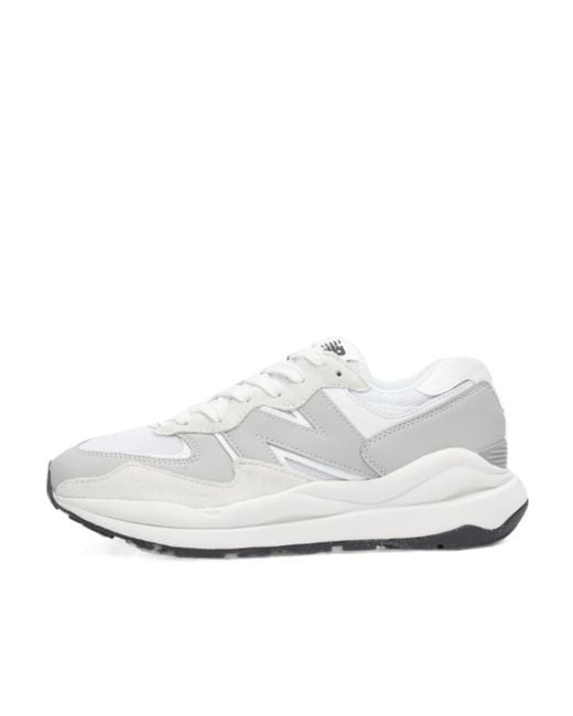 New Balance White Logo Low-Cut Sneakers for men