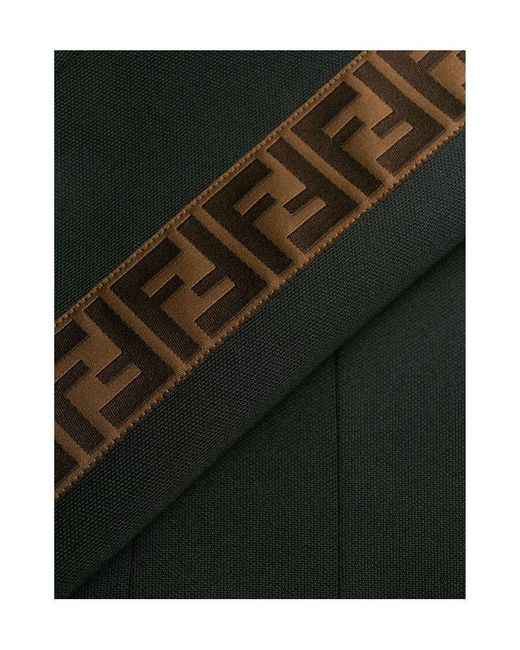 Fendi Black Ff Motif Stripe Blazer