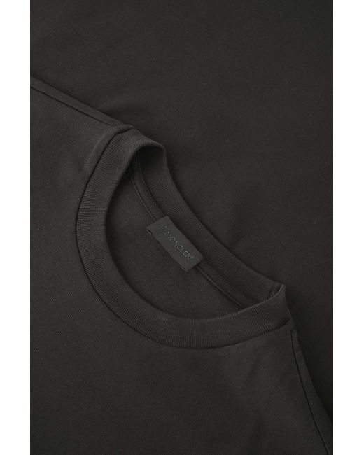 Moncler Black Logo Printed Crewneck T-Shirt for men
