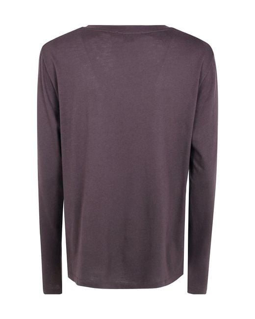 Seventy Purple Jersey Crepe Round Neck Sweater