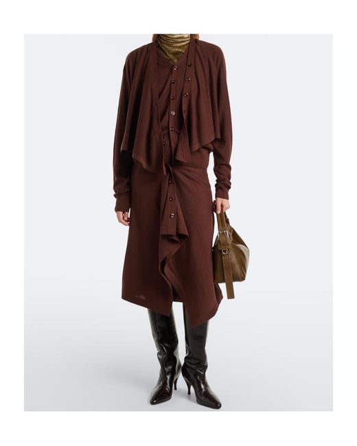 Lemaire Purple Wool-Blend Cardigan