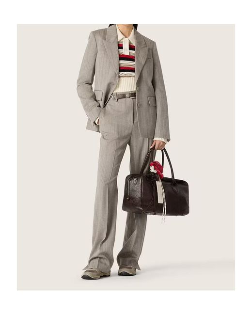 Golden Goose Deluxe Brand Gray Long-Sleeved Suit Jacket