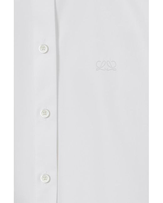 Loewe White Short-Sleeved Trapeze Shirt