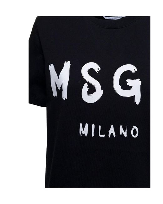 MSGM Black An Open-Necked Shirt