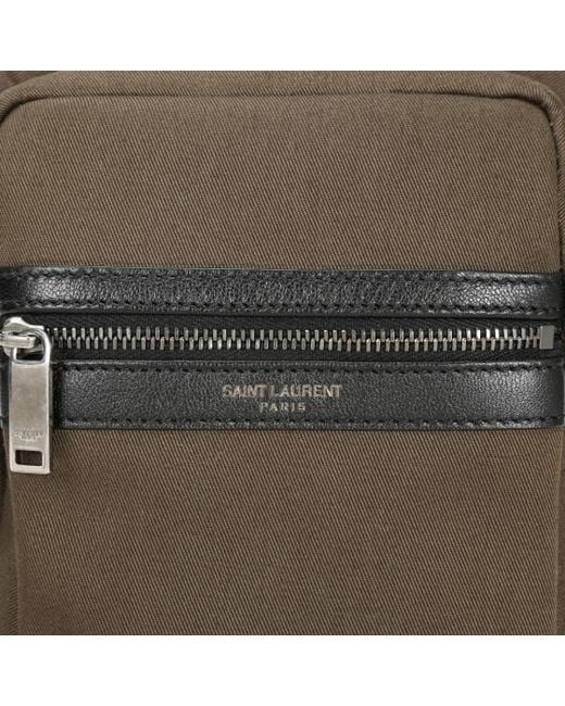 Saint Laurent Green Zipper Oblique Span Package for men