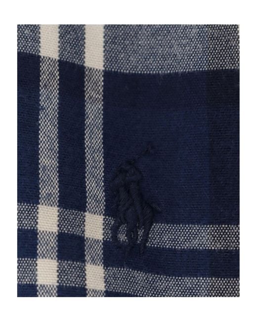 Polo Ralph Lauren Blue Plaid Sports Shirt for men