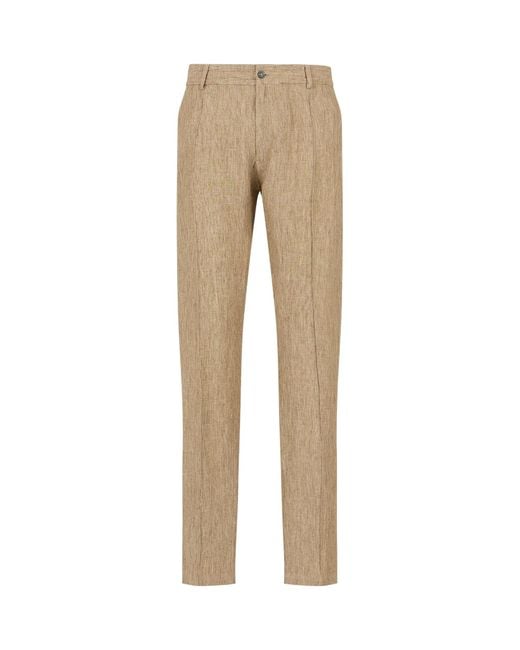 Emporio Armani Natural Belt Loop Casual Pants for men