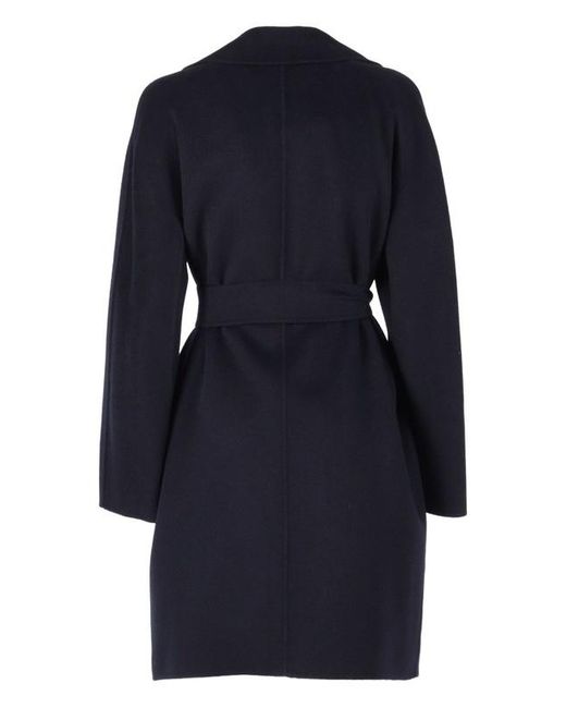 Max Mara Blue Studio Belted Coat