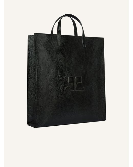 Courreges Black Naplack Tote Bag for men