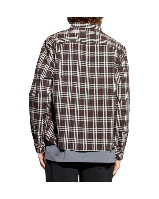 AllSaints Gray Santiago Check Shirt