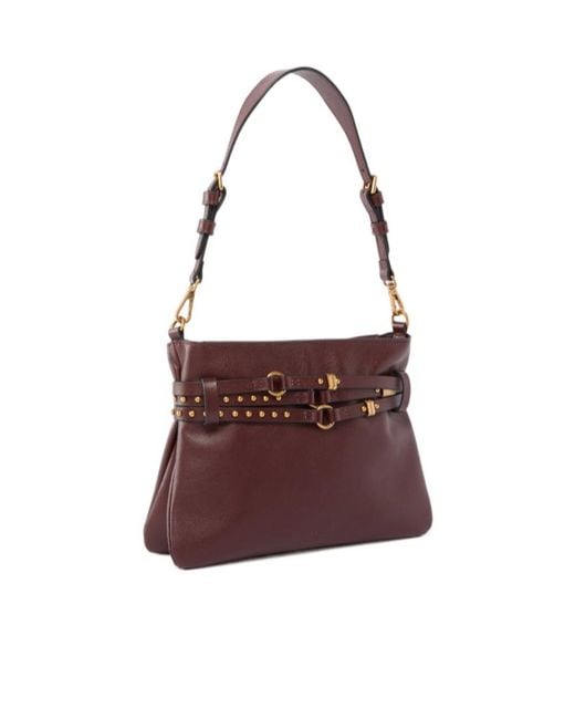Pinko Purple Love Birds Strap Shoulder Bag