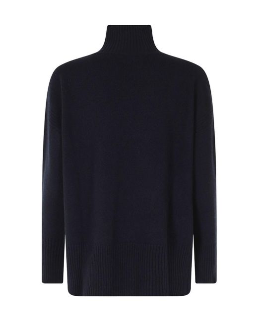 Roberto Collina Blue Turtleneck Sweater