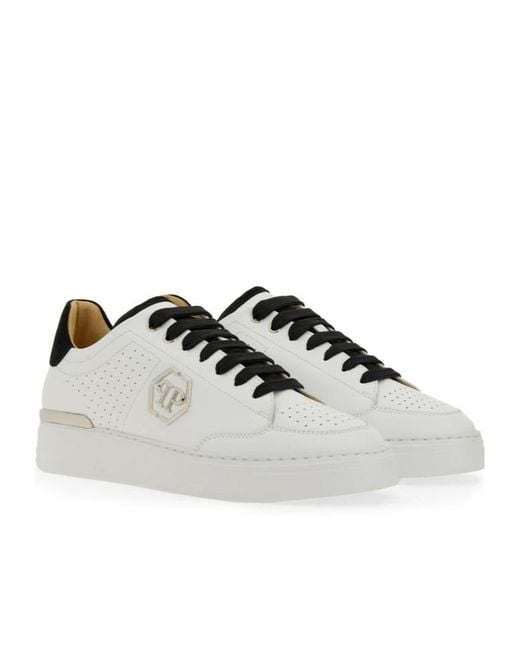 Philipp Plein Brown Logo Plaque Low-Top Sneakers for men