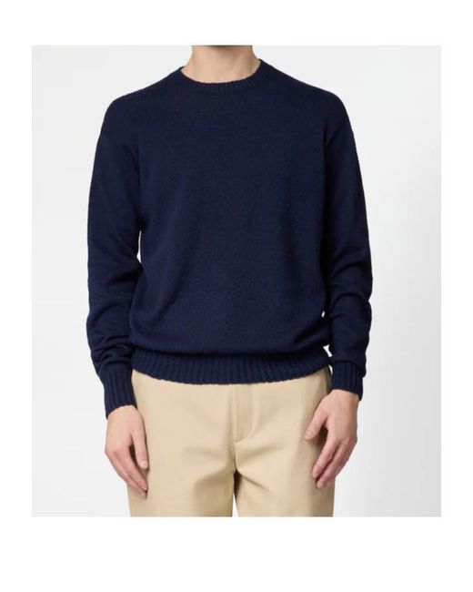 Tod's Blue Crew-Neck Knitted Sweater for men