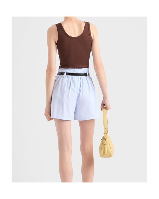 Prada Brown Ribbed Triangle Tank Top
