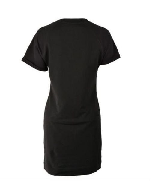 Moschino Black Heart-Shaped Hot Drill Stretch Dress