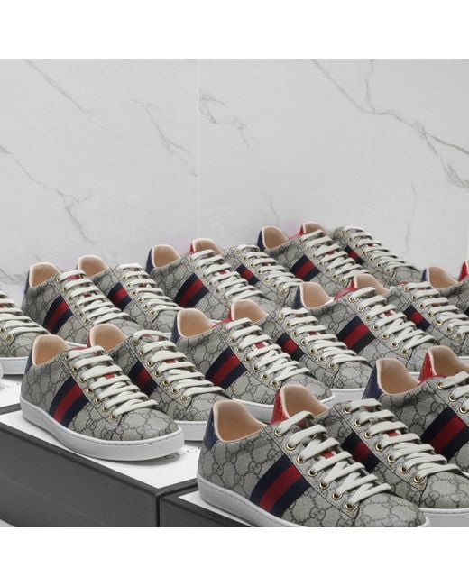 Gucci Pink Ace Gg Supreme Sneakers