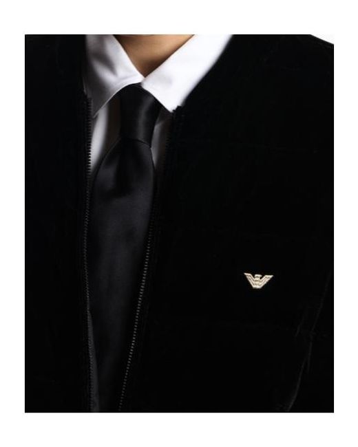 Emporio Armani Black Zip-Up Reversible Bomber Jacket for men